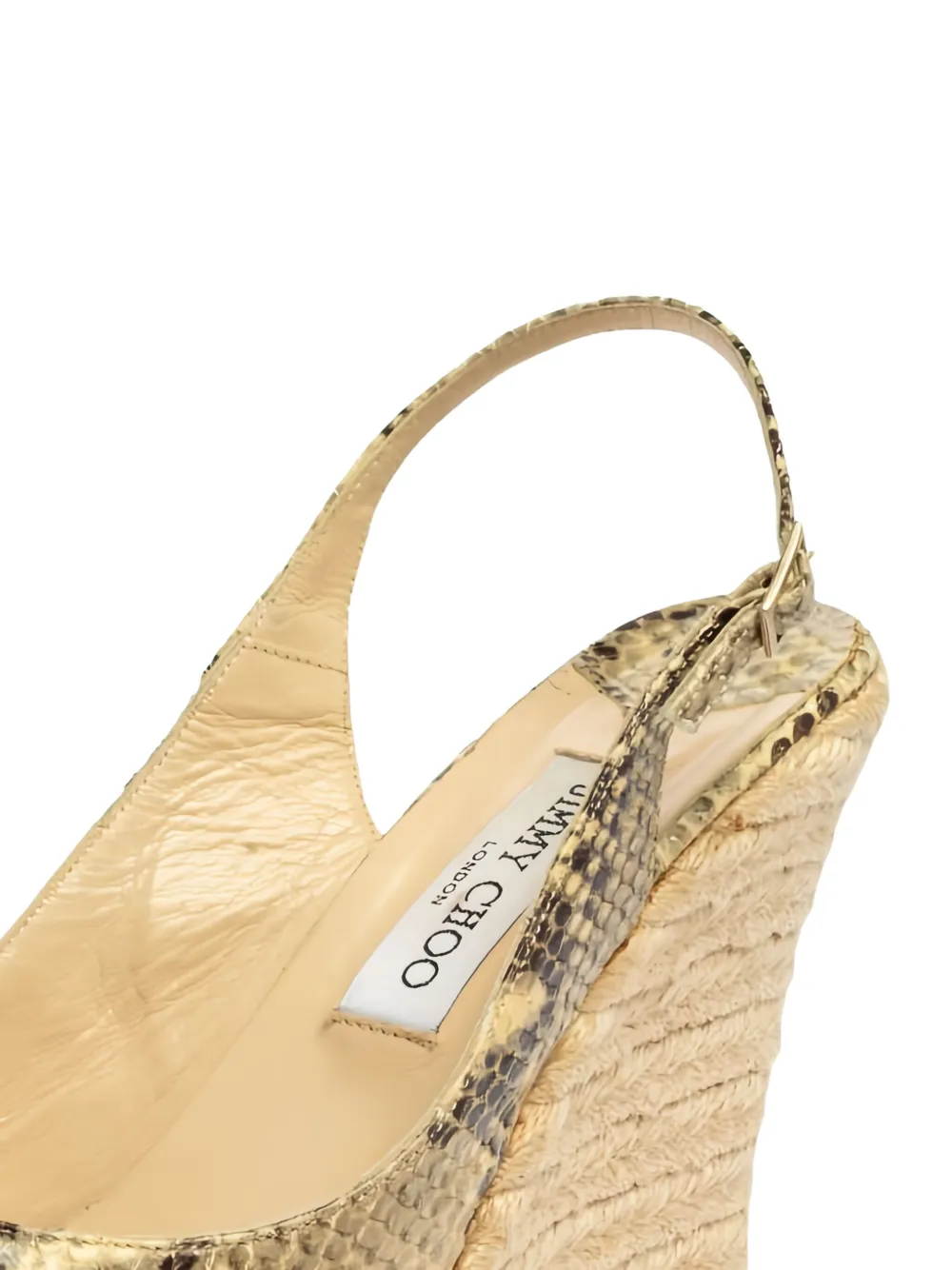Jimmy Choo Pre-Owned 125mm python wedge sandals | Image 2