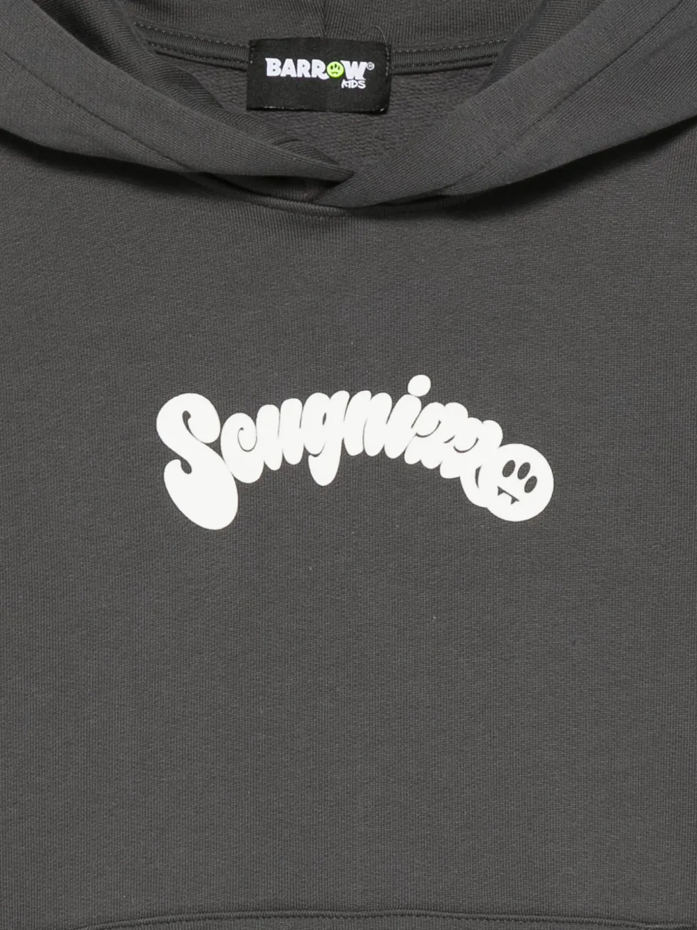 Barrow Logo-print Hoodie In Gray