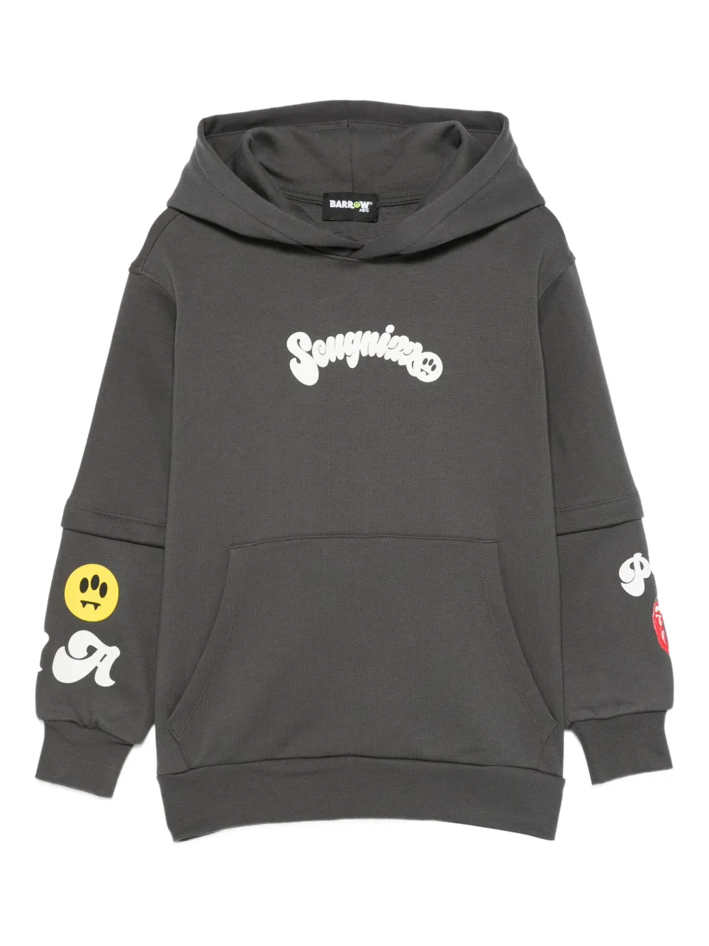 Barrow kids logo-print hoodie Grijs