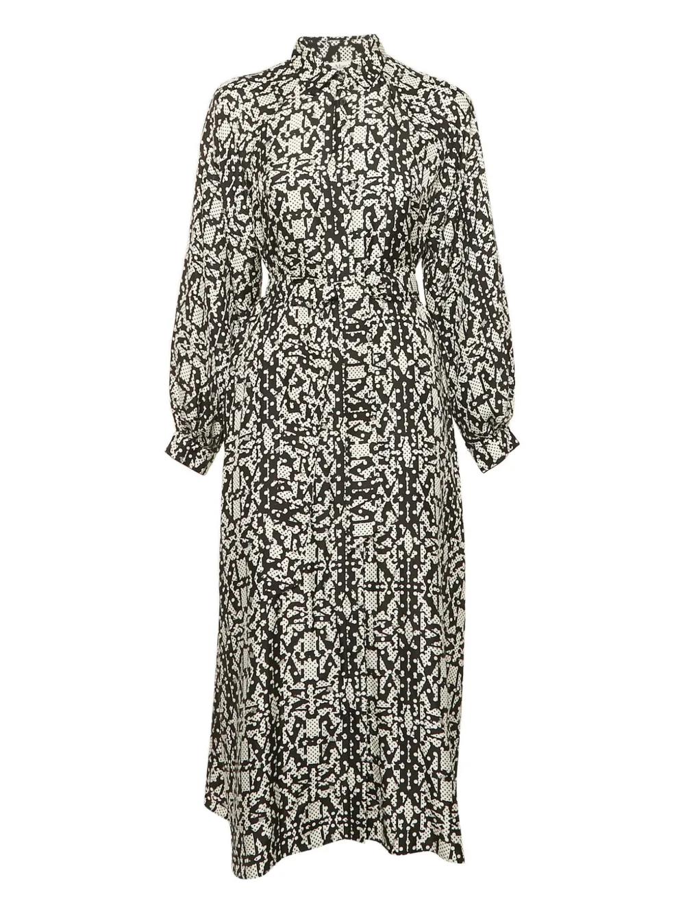 Max Mara プリント シルクドレス - ニュートラル Max Mara プリント シルクドレス - ニュートラル