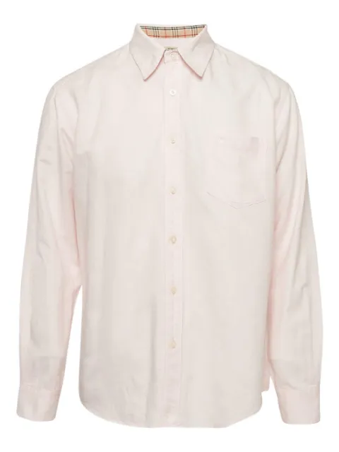 Burberry Pre-Owned 2024 linen pocket shirt