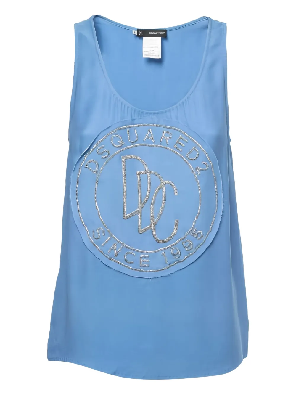Pre-owned Dsquared2 Bead-embellished Top In Blue