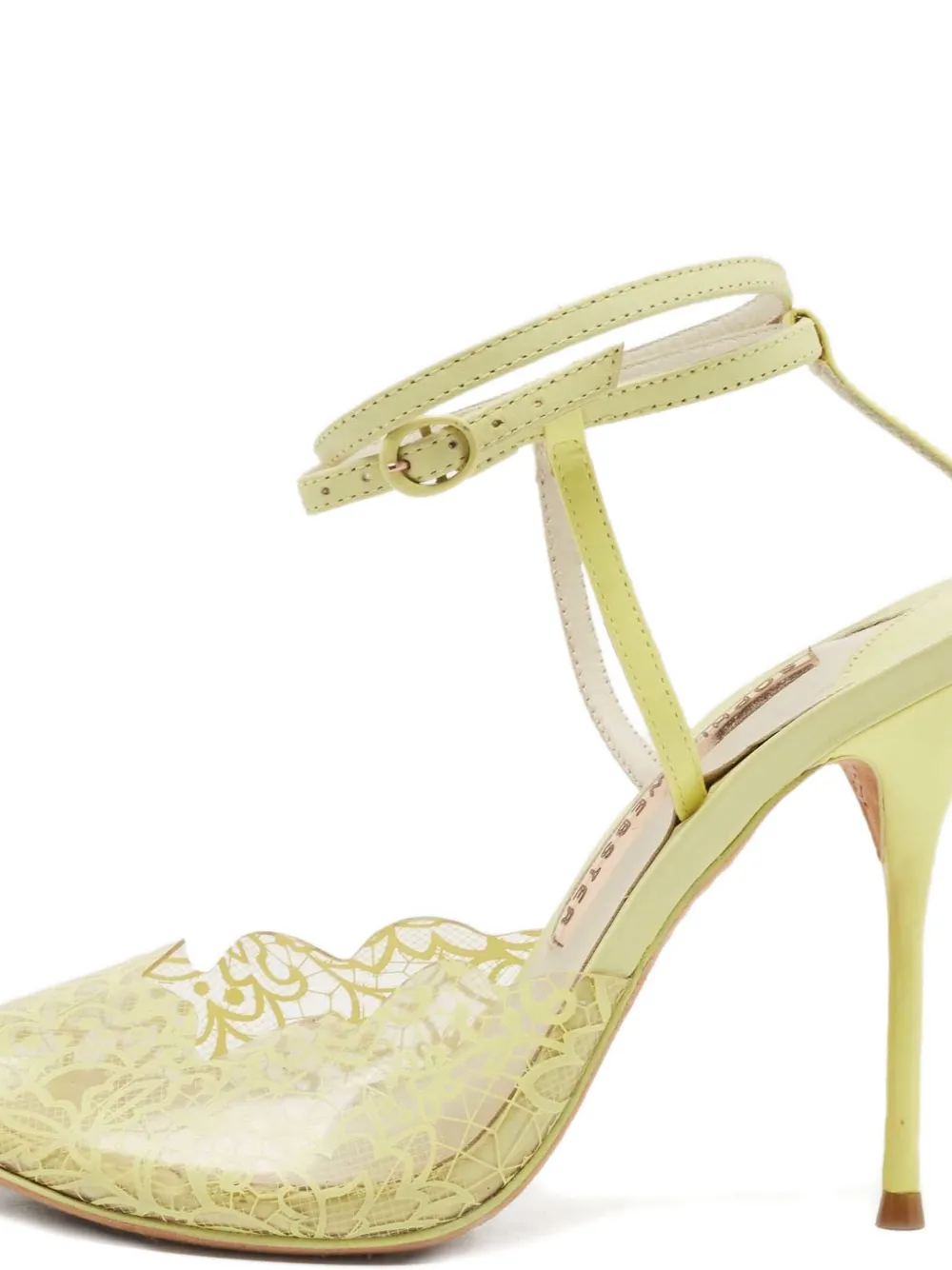 Pre-owned Sophia Webster 2024 Lace Leather Sandals In Yellow