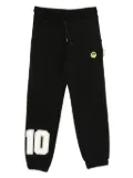 Barrow kids number-detail drawstring track pants - Black