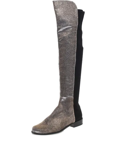 Stuart Weitzman lurex glitter boots