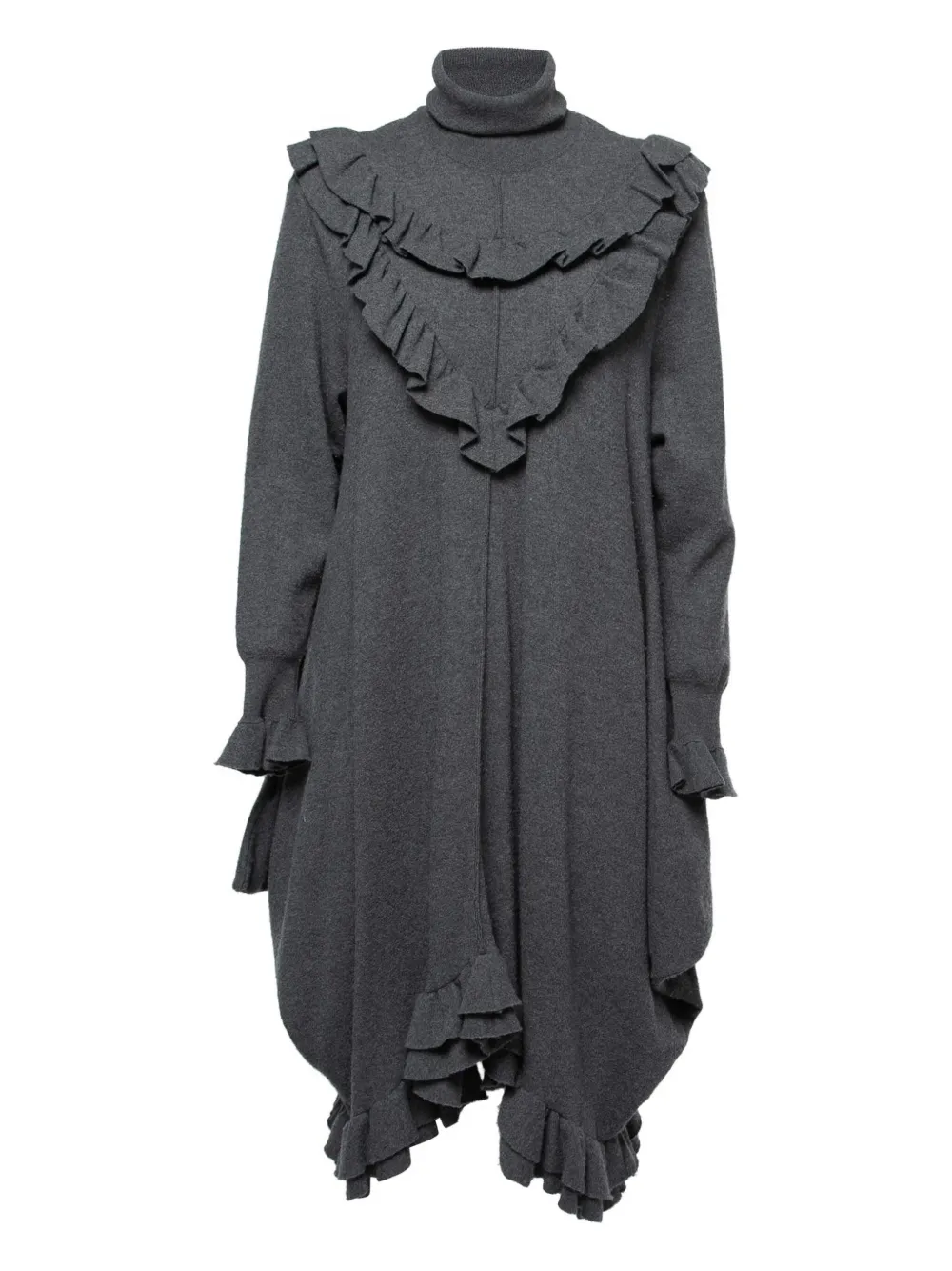 Stella McCartney Pre-Owned ruffle turtleneck dress | Grey | Image 1