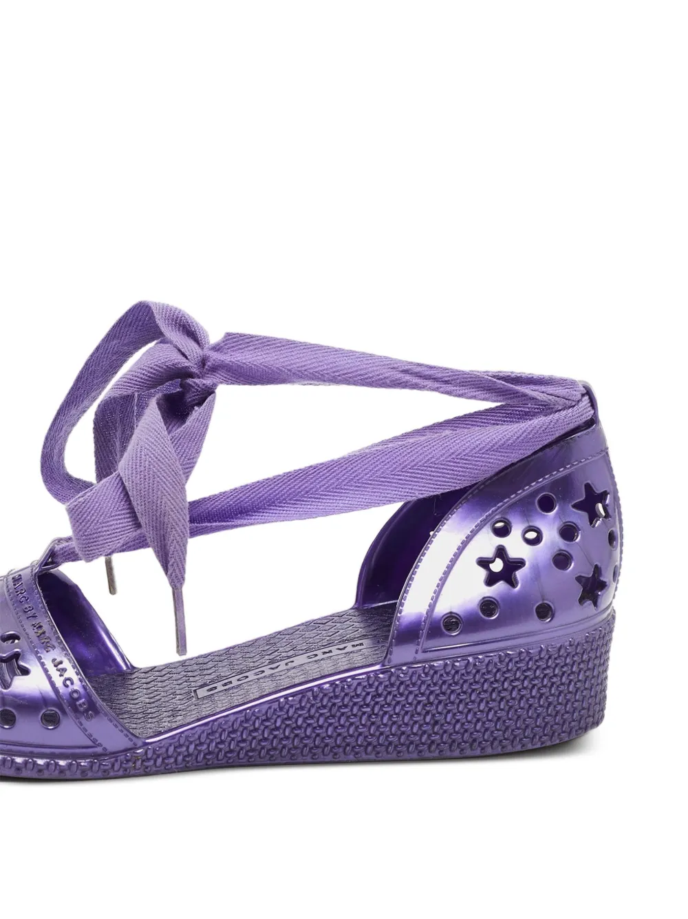 Marc Jacobs Vintage Pre-owned 30 mm espadrilles met hak en verfraaid met sterren - Paars