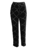 Emporio Armani Pre-Owned 2024 jacquard velvet trousers - Black