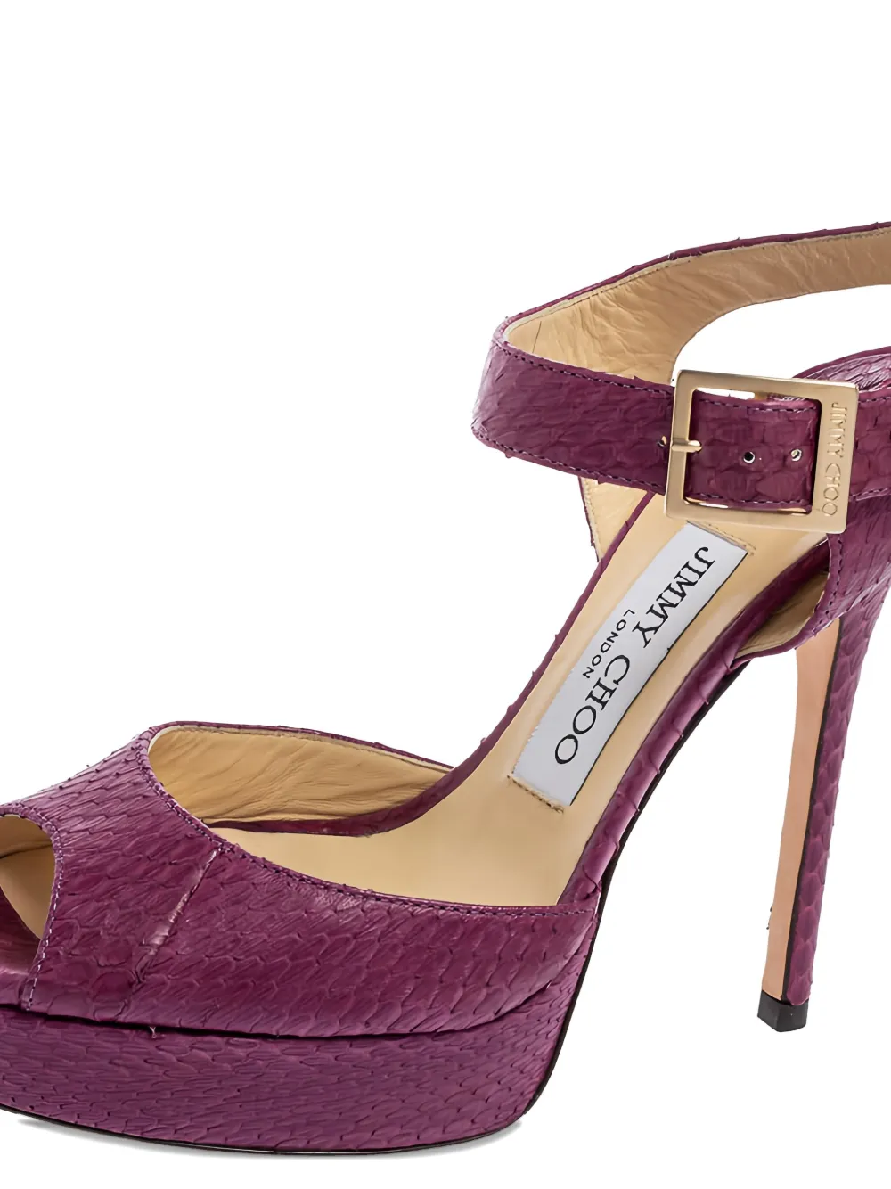 Jimmy Choo Pre-Owned python buckle heeled sandals | Image 2