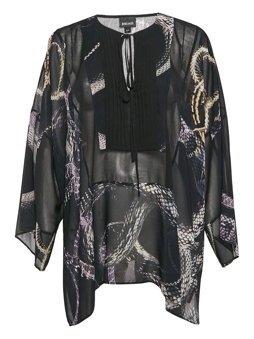 Just Cavalli Vintage スネークプリント ブラウス - ブラック Just Cavalli Vintage スネークプリント ブラウス - ブラック