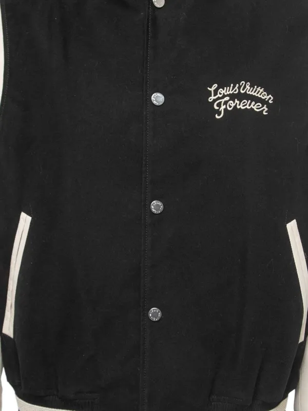 Louis Vuitton スタジャン ブラック Louis Vuitton Pre-Owned 2024 Forever Bomber Jacket | Black | FARFETCH