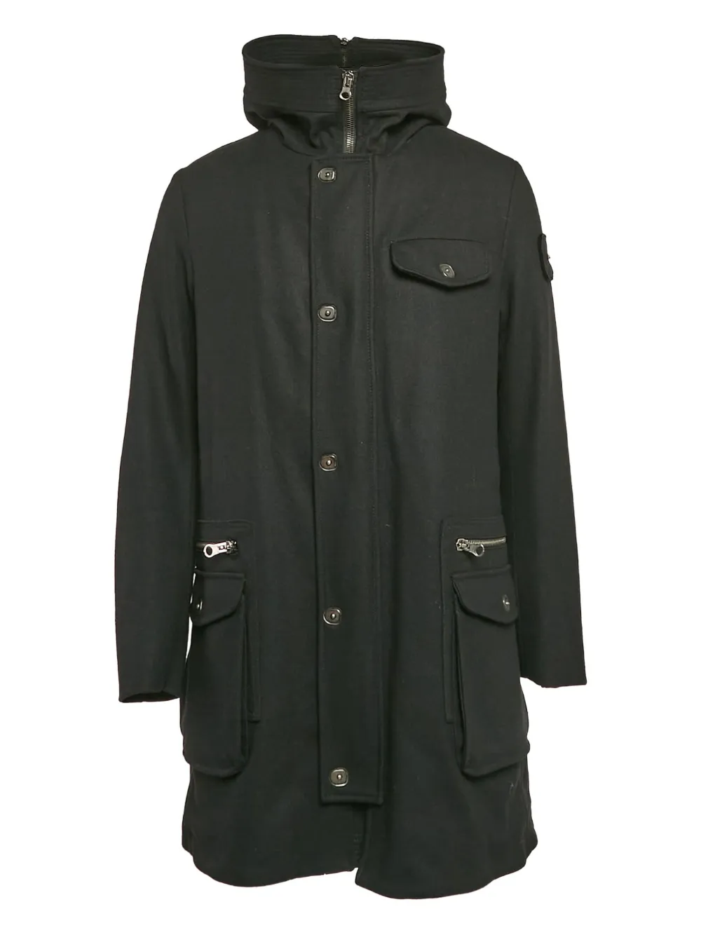 Emporio Armani Pre-Owned hooded pocket coat | Black | Image 1