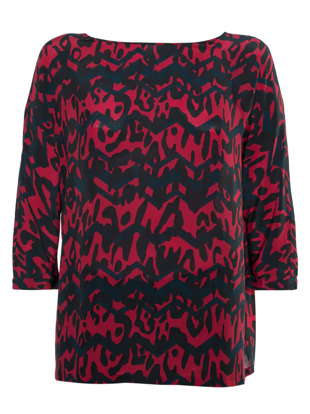 Missoni Pre-Owned abstract-print three-quarter sleeve top | Red | Image 1