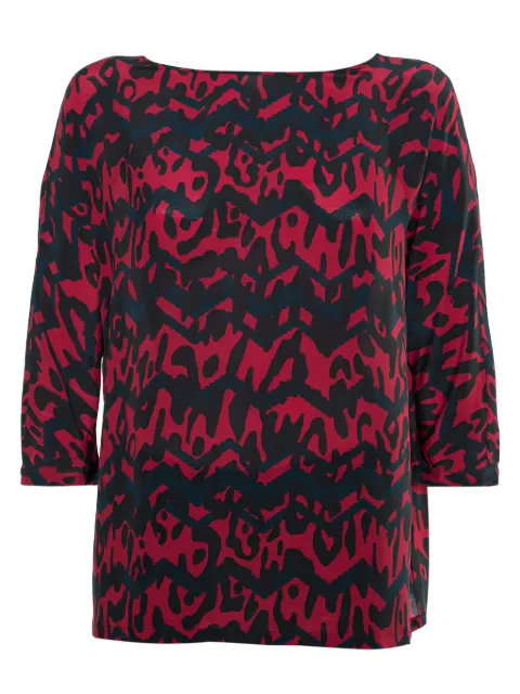 Missoni Pre-Owned abstract-print three-quarter sleeve top