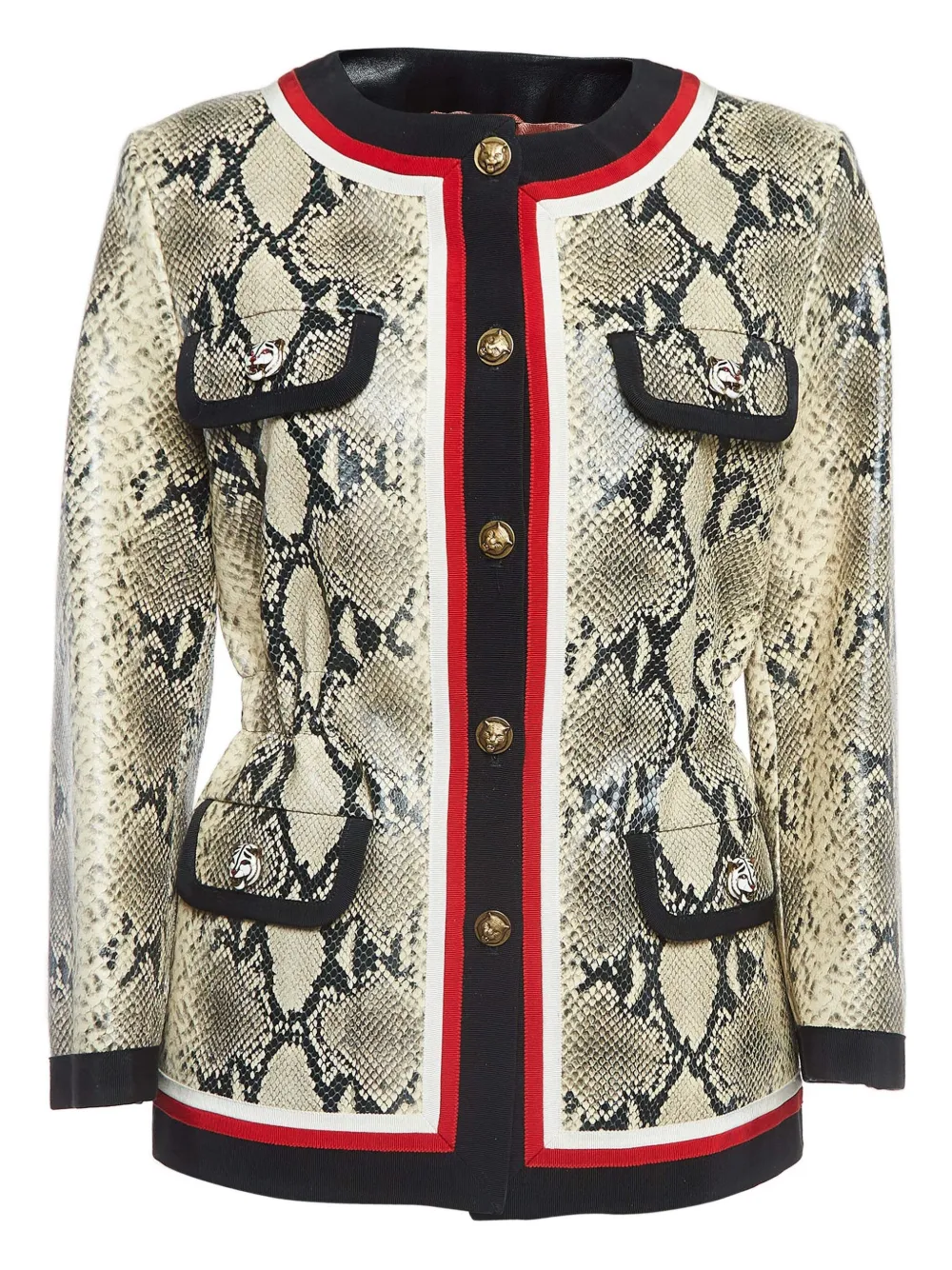 Gucci Pre-Owned スネークパターン ジャケット - ニュートラル Gucci Pre-Owned スネークパターン ジャケット - ニュートラル