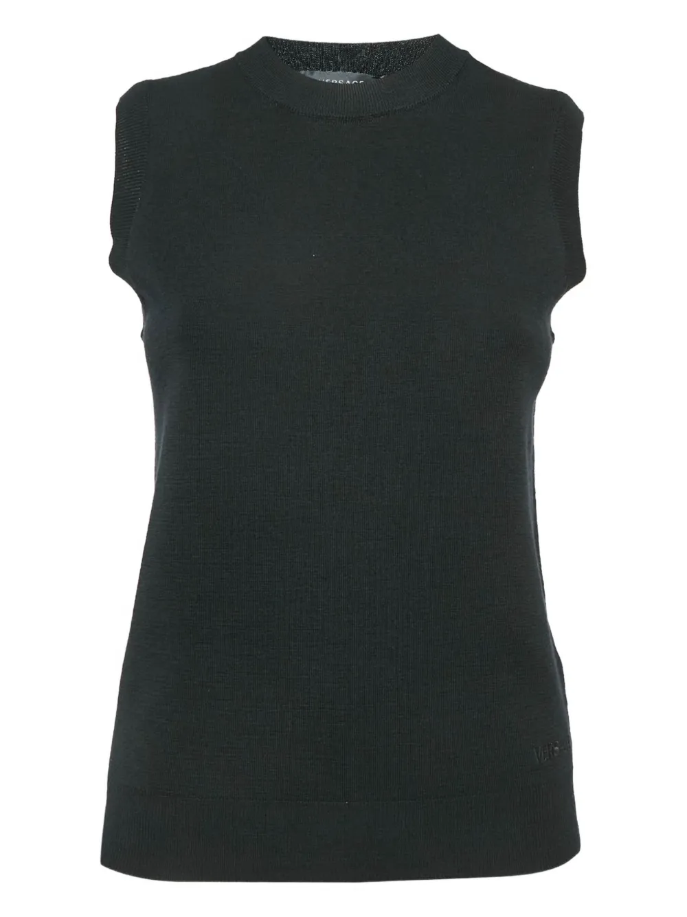 Versace Pre-Owned embroidered-logo sleeveless top | Black | Image 1