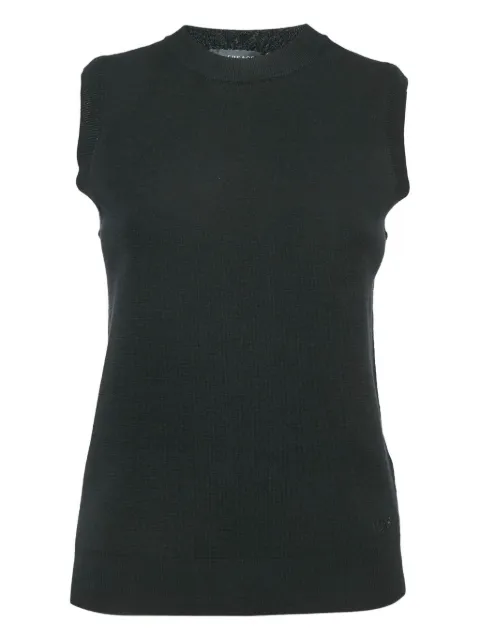 Versace Pre-Owned top sin mangas con logo bordado