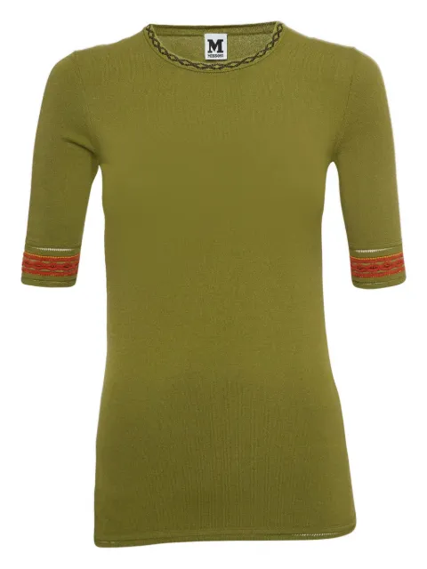 Missoni Pre-Owned cuff-embroidered knit top