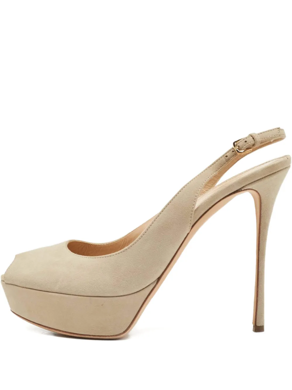 Sergio Rossi Vintage Pre-owned Slingback-Sandalen mit Plateau 125mm - Grau