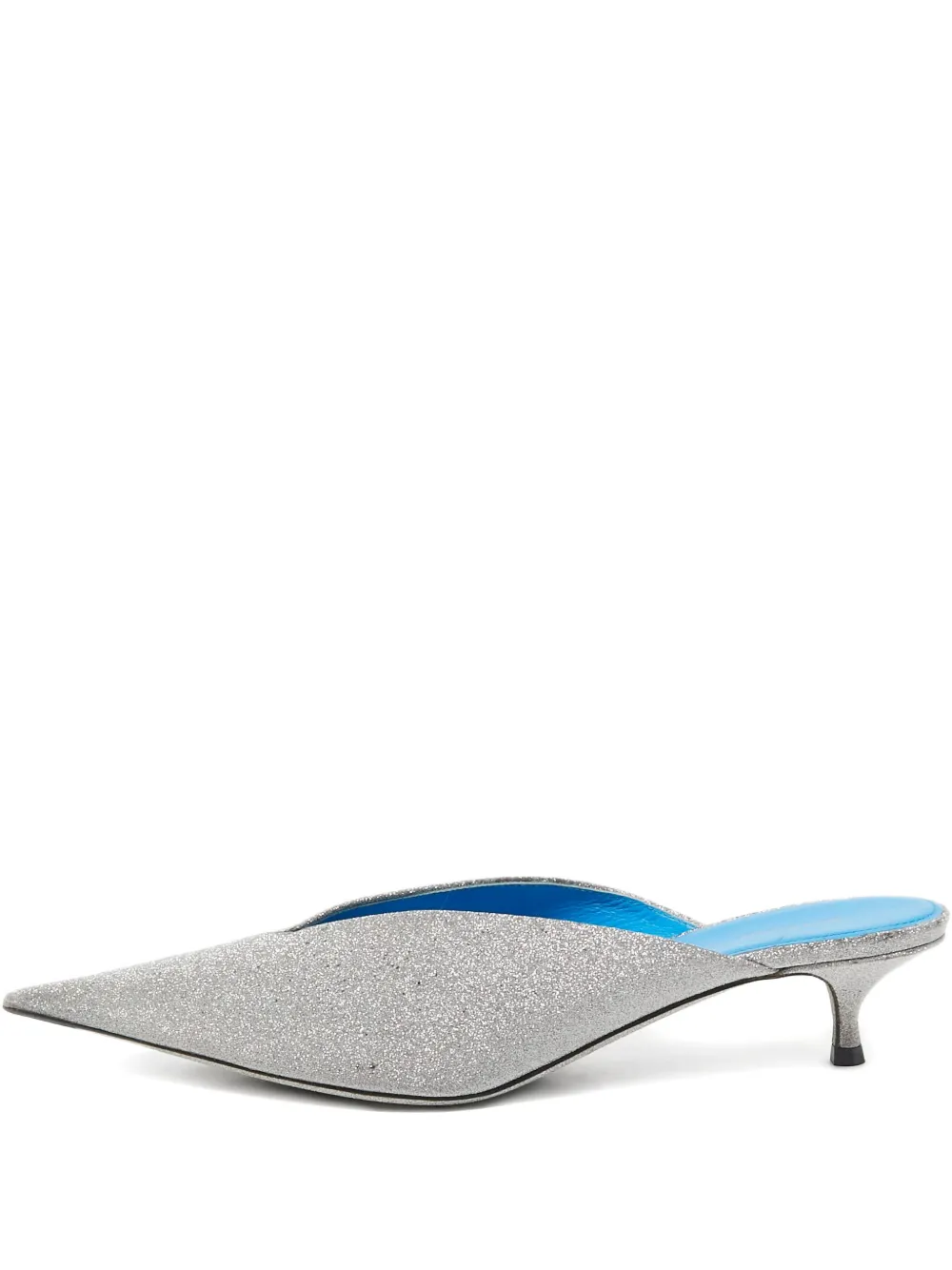 Balenciaga Pre-Owned Mules Knife glitter 50mm - Argento