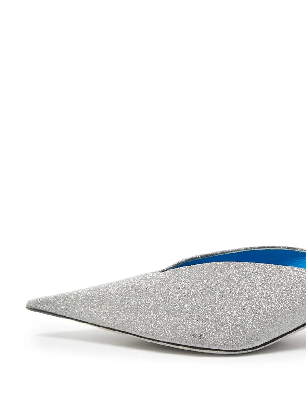 Balenciaga Pre-Owned 50 mm Knife muiltjes met glitters - Zilver