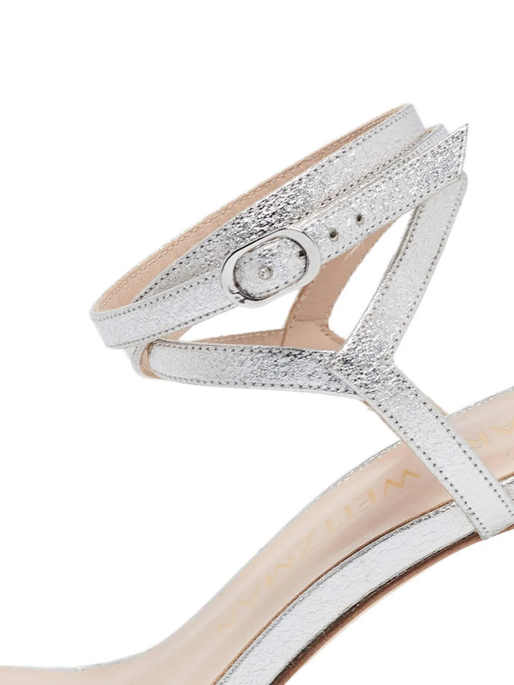 Stuart Weitzman Pre-owned 85 mm leren sandalen met hak - Grijs