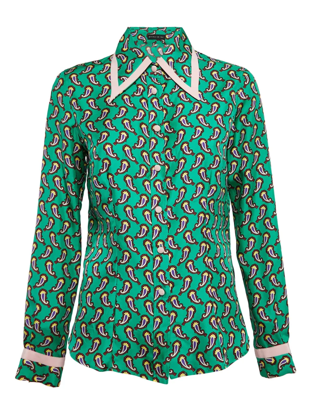 Etro Pre-Owned paisley-print shirt | Green | Image 1