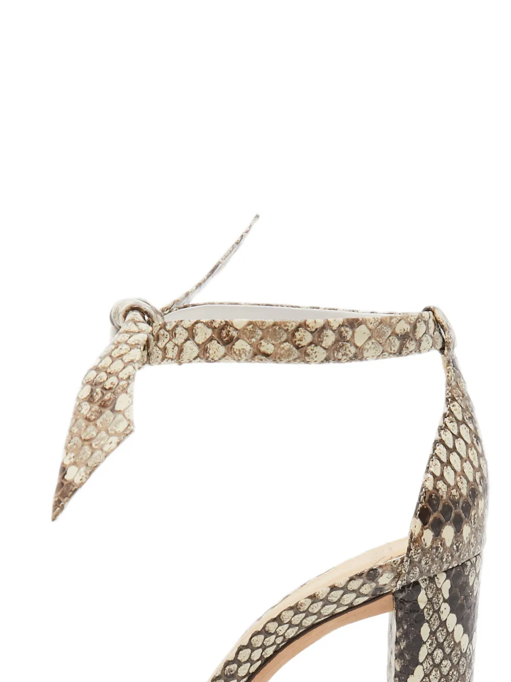 Alexandre Birman python embossed bow heeled sandals | Image 2