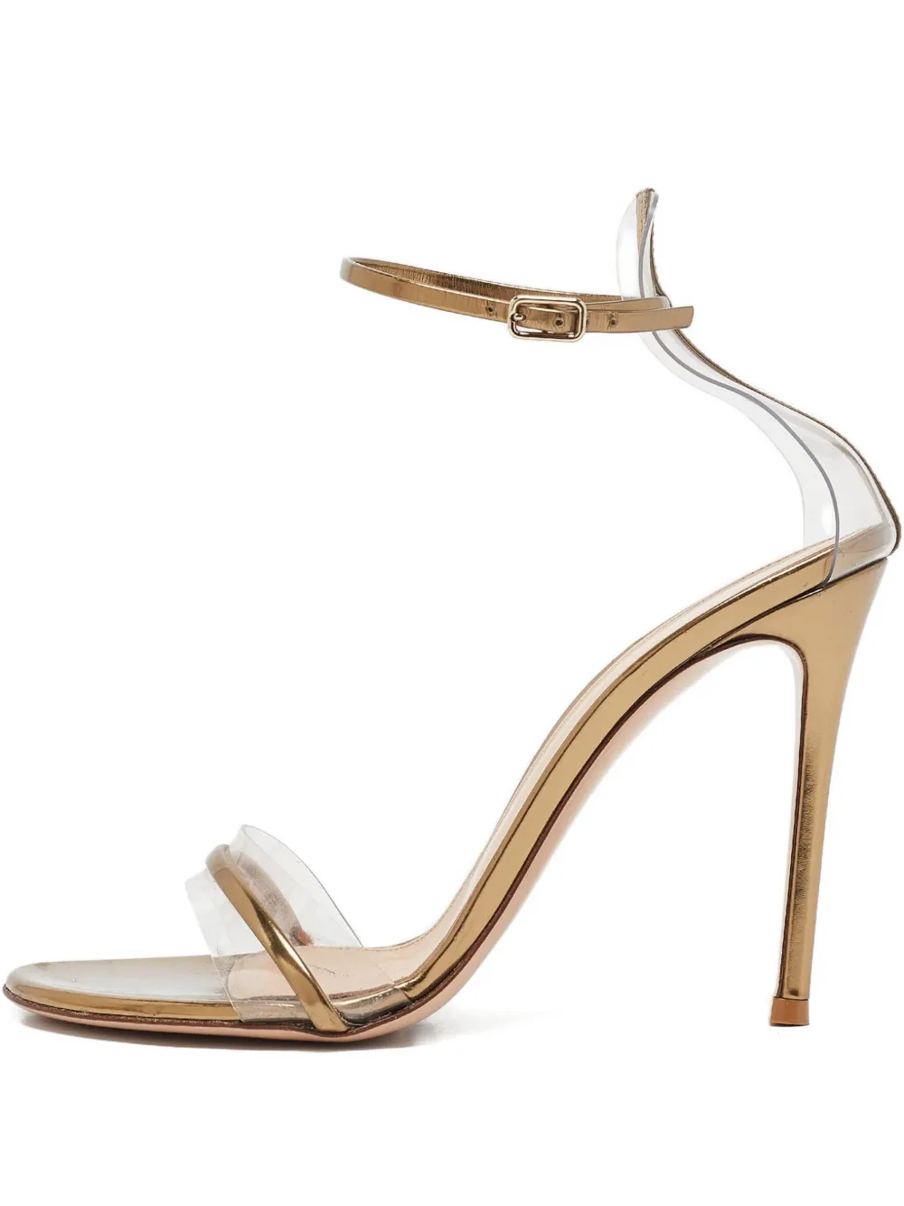 Gianvito Rossi Sandalen mit transparenten Riemen - Gold