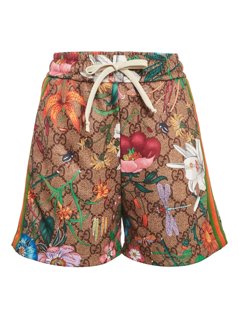 Pre-owned Gucci Gg Monogram Shorts In Brown