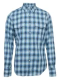 Tom Ford Vintage check-pattern chest-pocket shirt - Blue