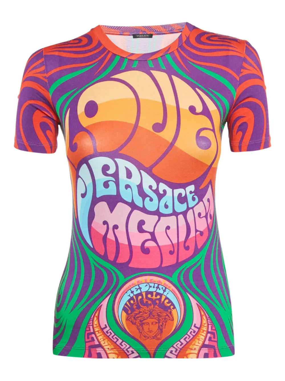 Versace Pre-Owned 2024 メドゥーサ ミュージック Tシャツ - パープル Versace Pre-Owned 2024 メドゥーサ ミュージック Tシャツ - パープル