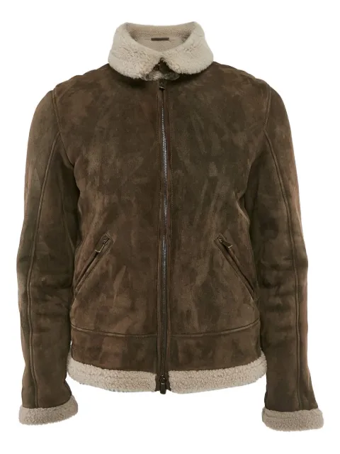 Loro Piana Pre-Owned mockajacka med fårskinnskant