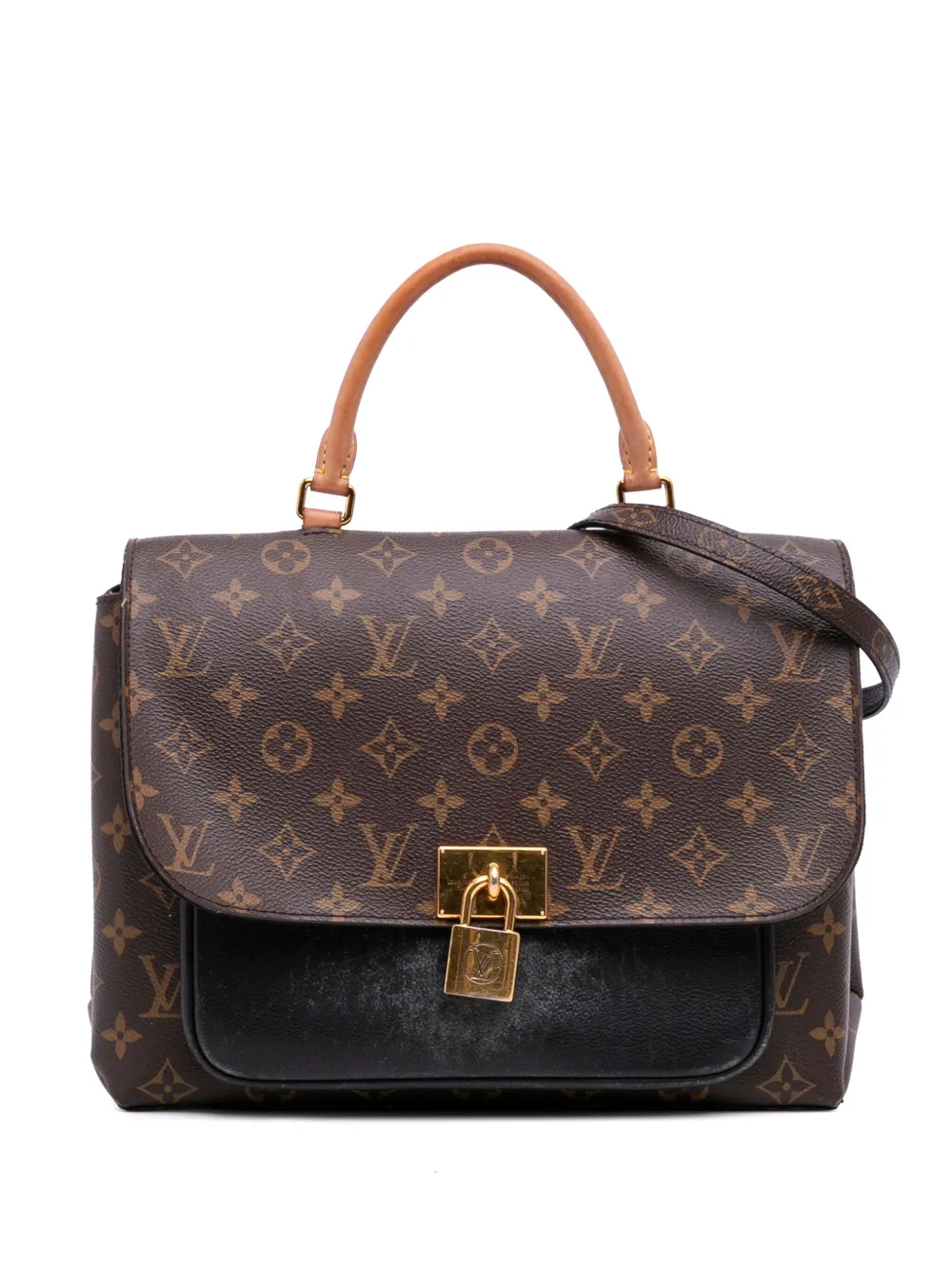 Pre-owned Louis Vuitton 2019 Monogram Marignan Satchel In Black