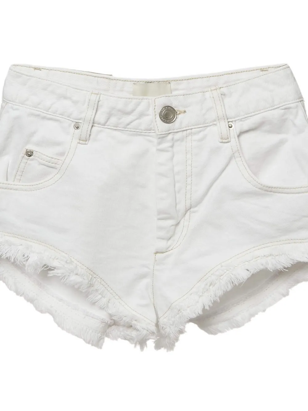 Isabel Marant Vintage Eneidao gerafelde denim shorts - Wit