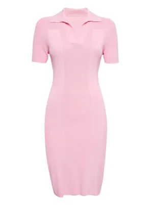 farfetch pink dress Farfetch Alexander Wang Ribbed Dress Alexander Wang T Fitted Ribbed Knit Dress In Pink ModeSens