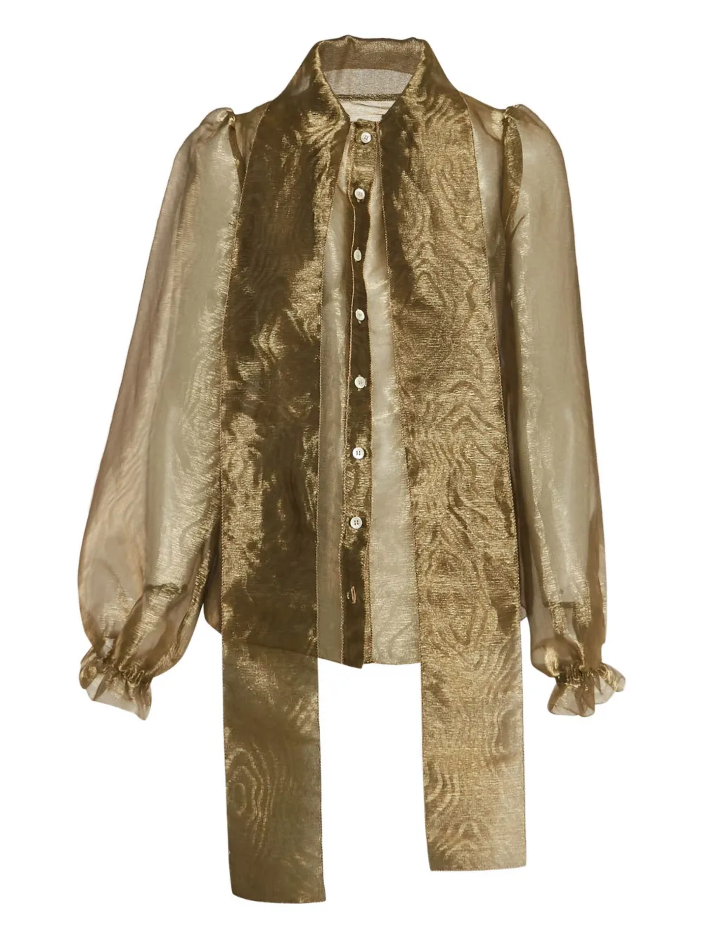Pre-owned Dolce & Gabbana Metallic-finish Blouse In Silver