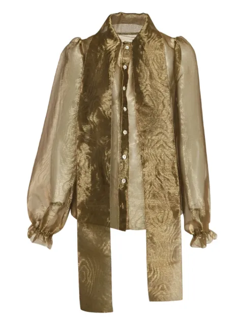 Dolce & Gabbana Pre-Owned blusa con acabado metalizado