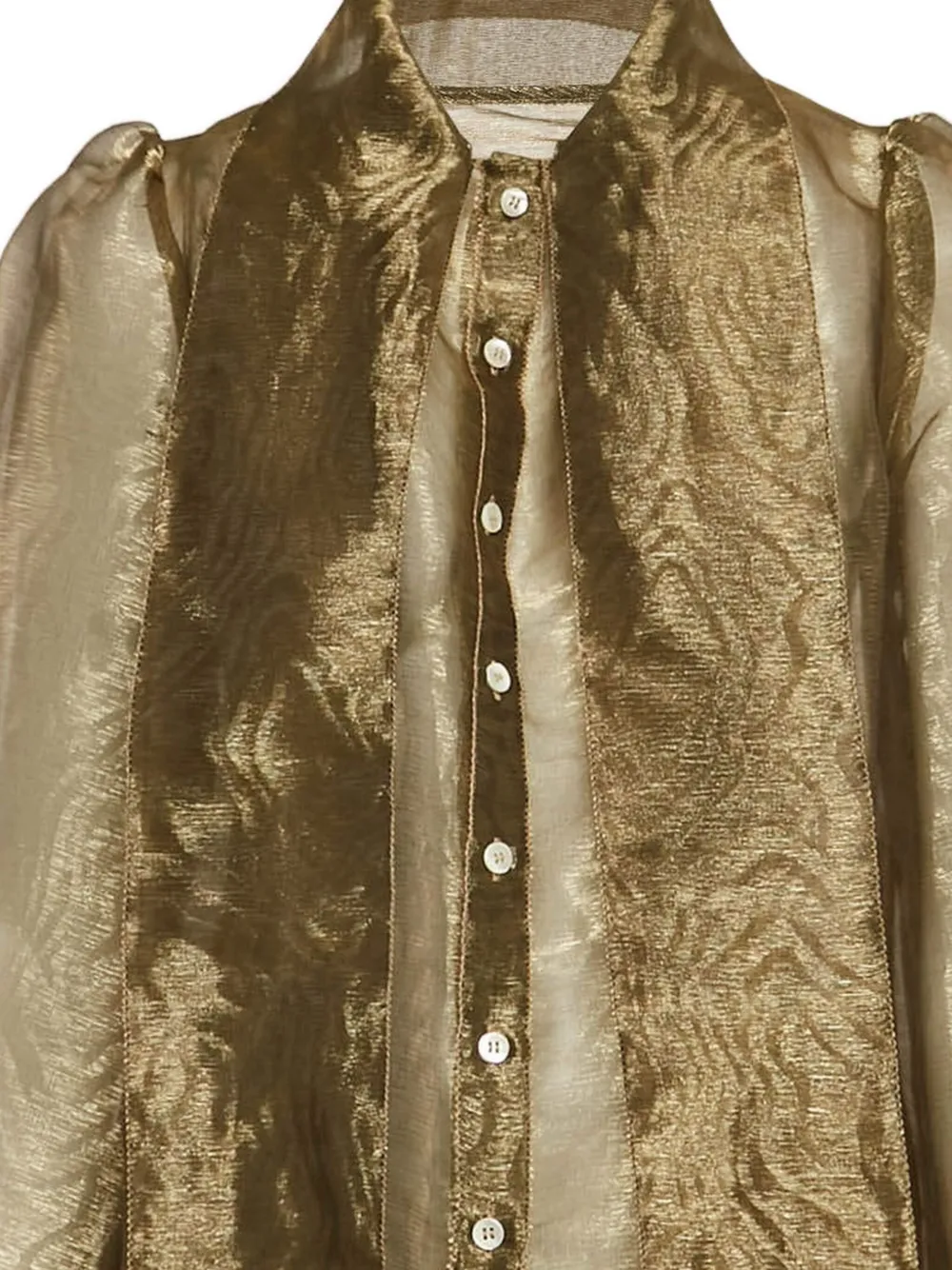 Pre-owned Dolce & Gabbana Metallic-finish Blouse In Silver