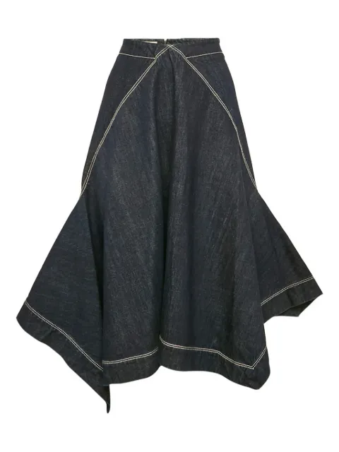 Marni Pre-Owned contrast-stitching assymetrical skirt