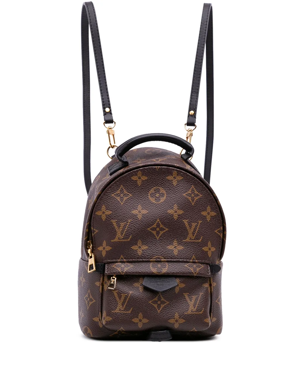 Pre-owned Louis Vuitton 2018 Monogram Mini Palm Springs Backpack In Brown