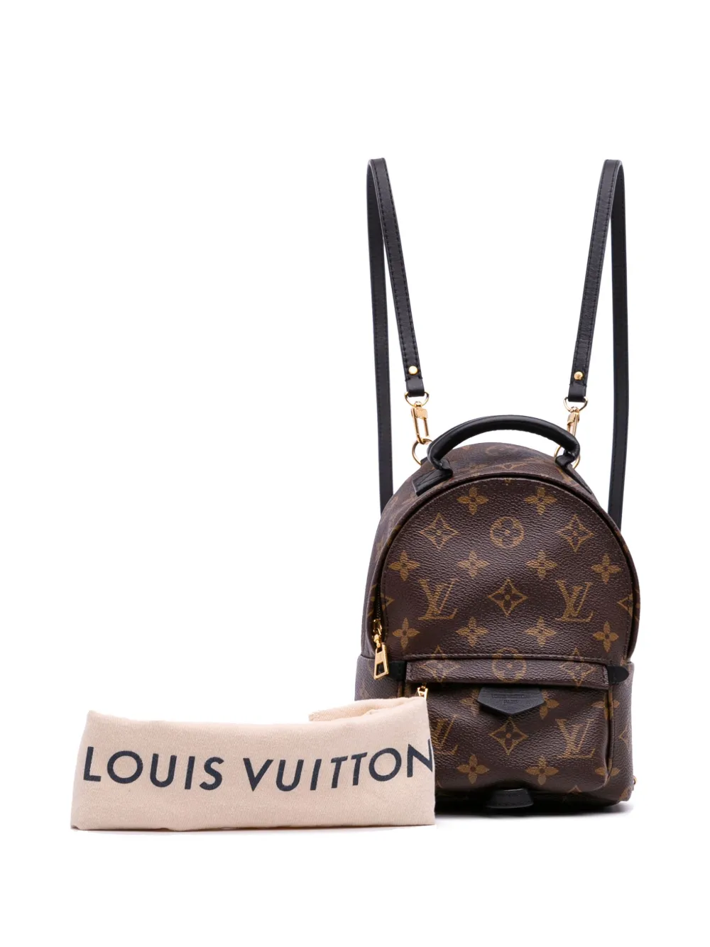 Pre-owned Louis Vuitton 2018 Monogram Mini Palm Springs Backpack In Brown