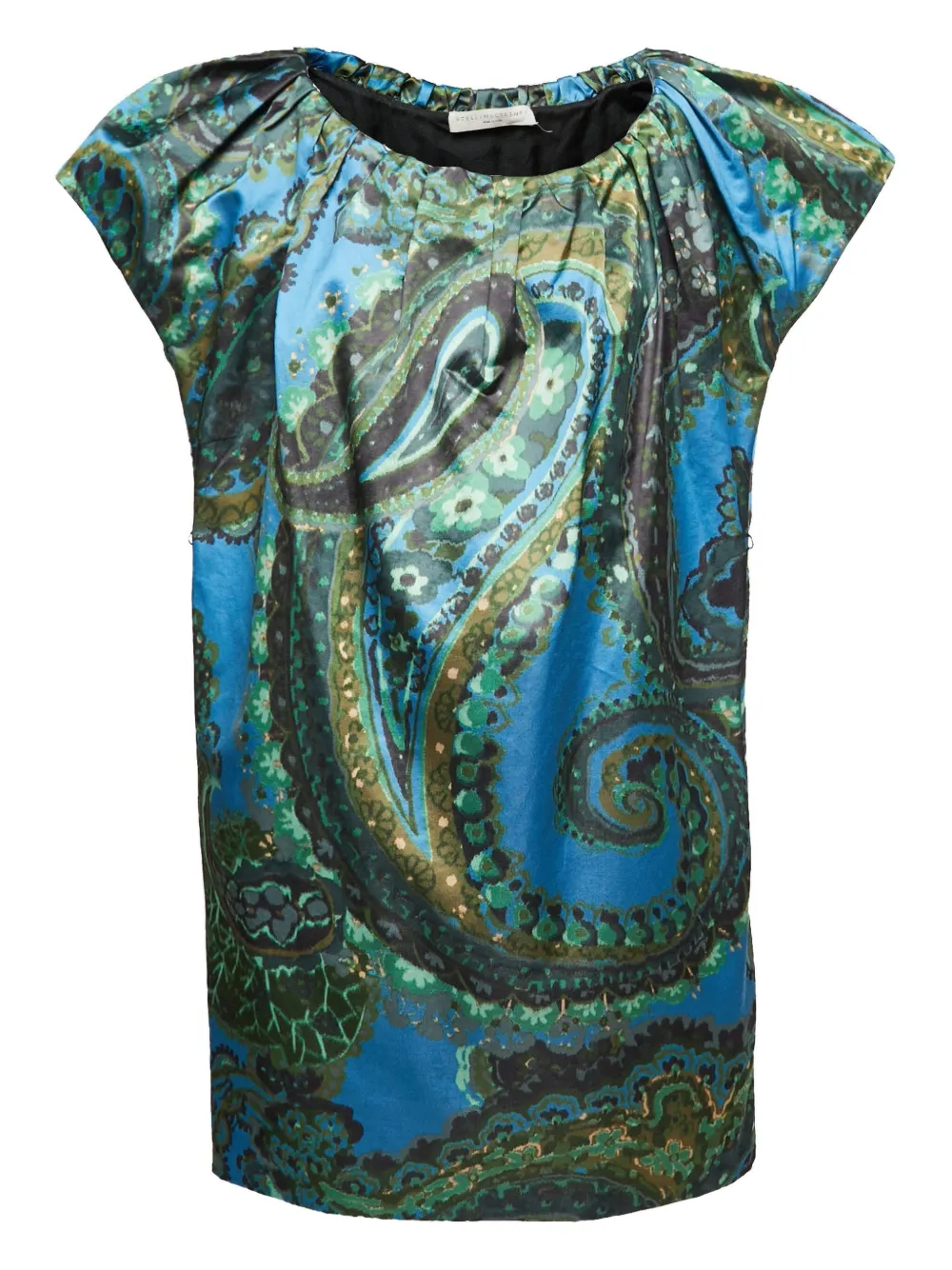 Stella McCartney Pre-Owned paisley-print satin mini dress | Blue | Image 1