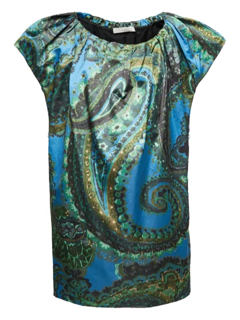 Stella McCartney Pre-Owned Satinkleid mit Paisley-Print