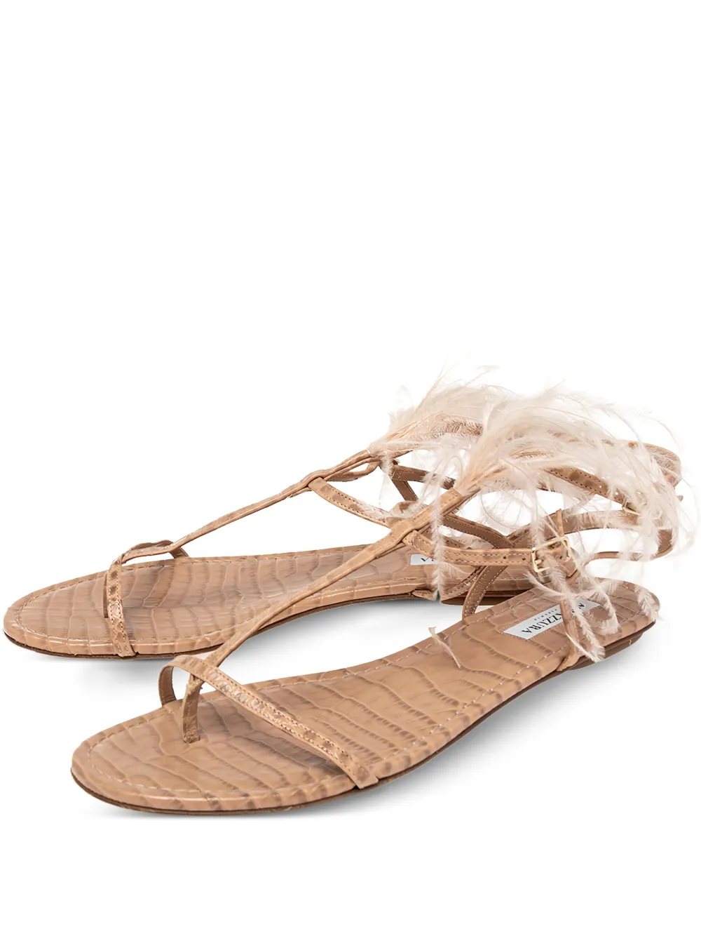 Aquazzura Sandalen mit Schlangendetail - Nude