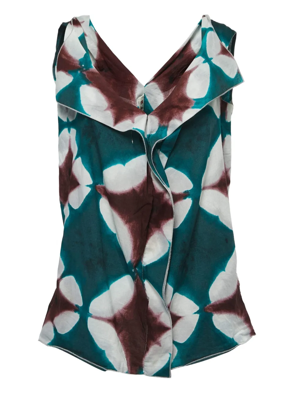 Marni Pre-Owned asymmetrical print top | Green | Image 1