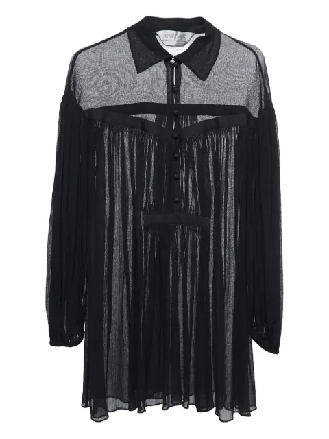 Sportmax Vintage pleated cotton blouse