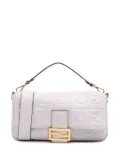 Fendi Pre-Owned 2000-2010 Large Zucca Embossed Leather Baguette satchel - White