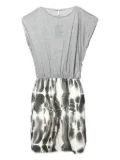 Faith Connexion 2024 feather-print mini dress - Grey