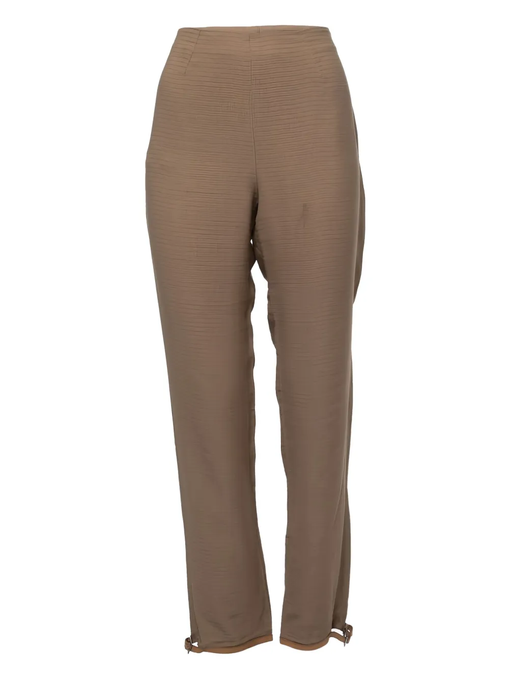 Emporio Armani Pre-Owned Broek met gespafwerking - Bruin